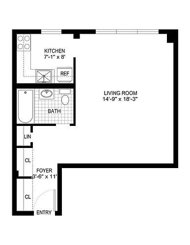 Floor plan Studio - Small