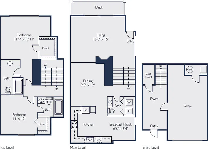Two Bedroom Two and a Half Bath (1446 SF) Two Bedroom Two and a Half Bath (1446 SF)