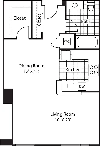Floor plan Studio 859 B