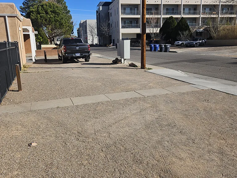 View of off street parking for units 223 and 217