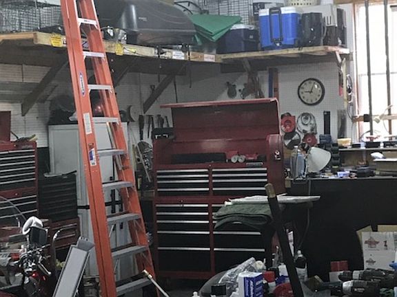 Inside garage/workshop