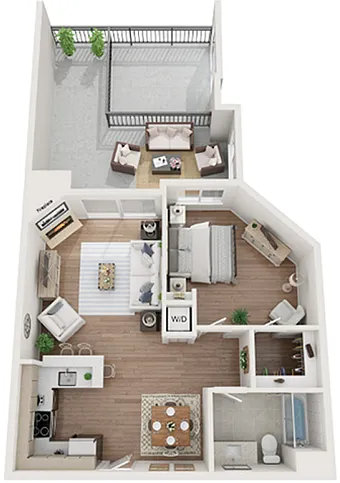 Floor plan One Bedroom