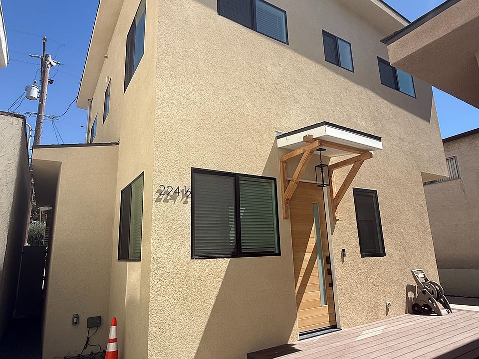 Front door with small deck