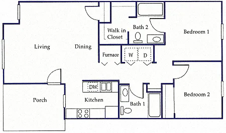 Floor plan Two Bedroom