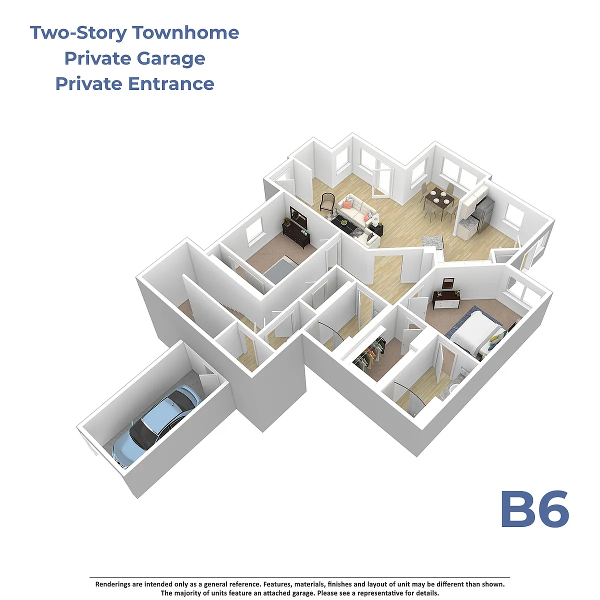Floor plan B6 w/attached garage