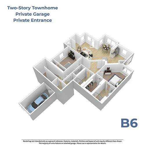 Floor plan B6 w/attached garage