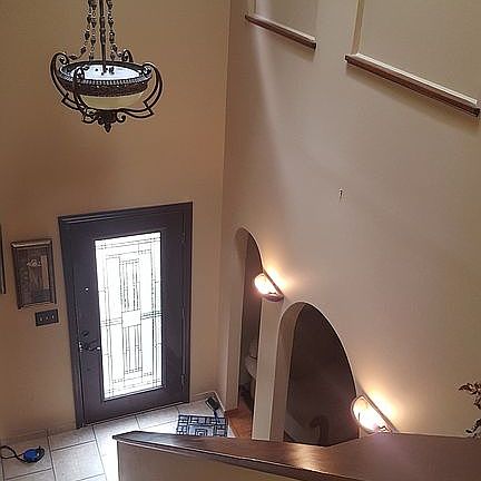 Skylight and entry chandelie