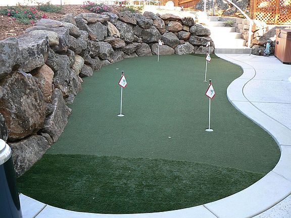 Backyard putting green