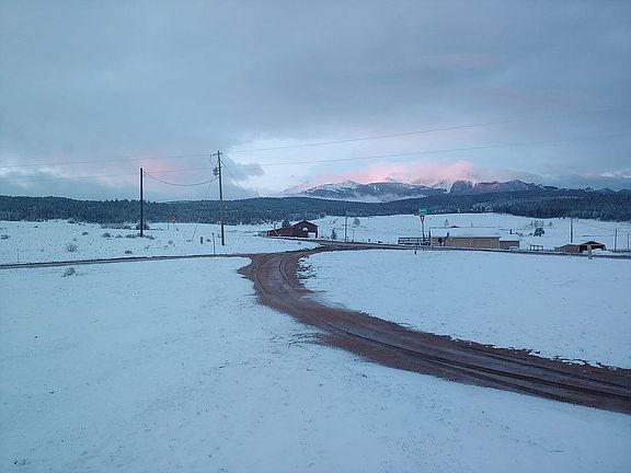 Winter sunrise from kitchen