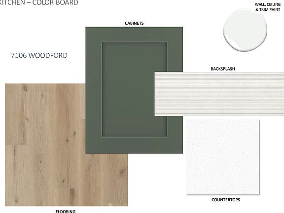 7106 Woodford Way Color Board