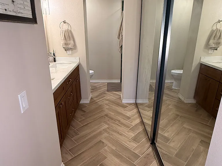 Renovated primary bathroom