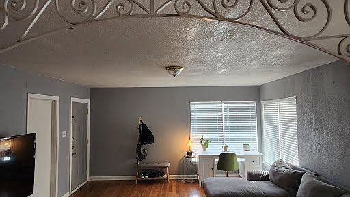 view of living room from dining room