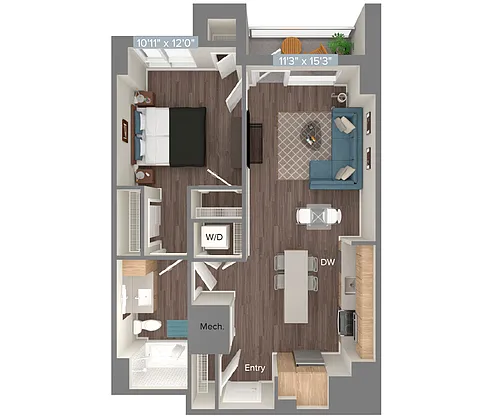 Floor plan A3-D2-718