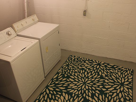 Laundry room in basement 