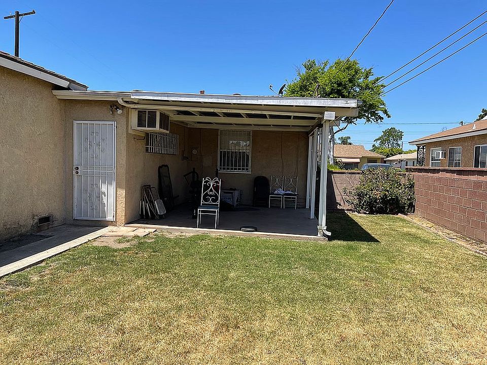 Backyard and covered patio