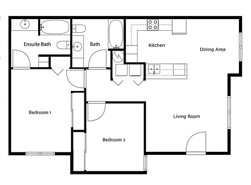 Floor plan Two Bedroom