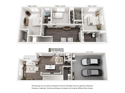 Floor plan Three Bedroom Two Bathroom