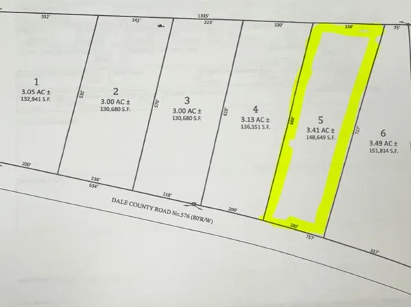 LOT 5 County Rd S #576, Headland, AL 36345