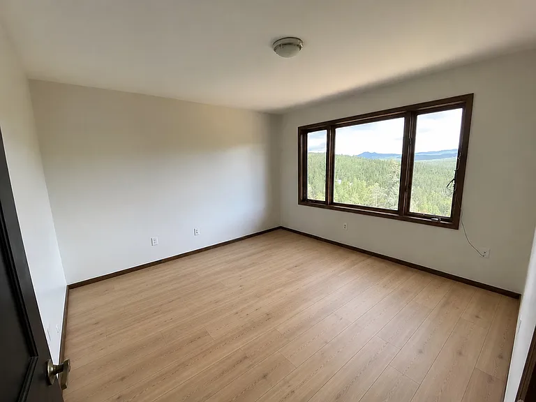 Office, study, or 5th room on the main floor. Gorgeous views from the room. Photo is digitally modified to show LVP as photos were taken prior to LVP install