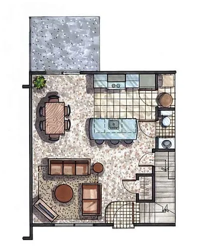 Floor plan Premium Two Bedroom Town House