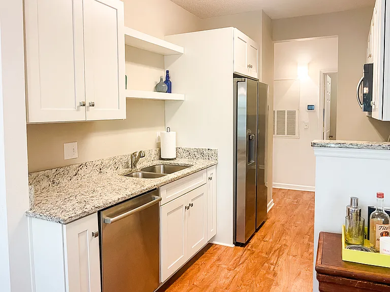 Kitchen viewed from the dining room area