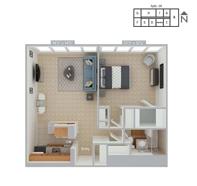 Floor plan F-A6-2A