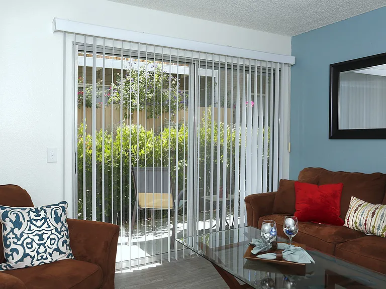 Patio area outside sliding glass door