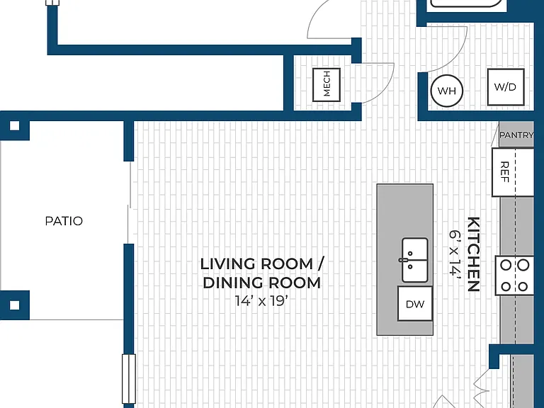 Floor Plan 1D | Seasons at Elgin | Apartments in Elgin, IL Floor Plan 1D | Seasons at Elgin | Apartments in Elgin, IL