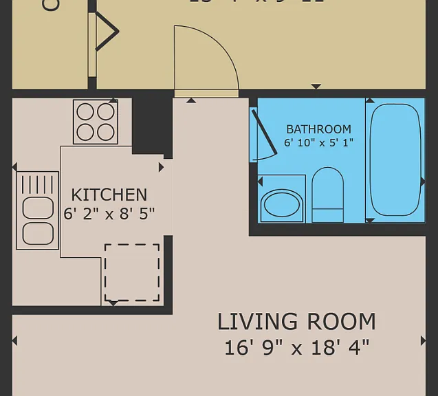 Explore the efficient design of this cozy apartment layout, perfect for modern living. Explore the efficient design of this cozy apartment layout, perfect for modern living.