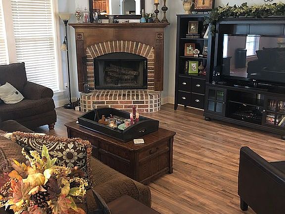 wood burning fireplace