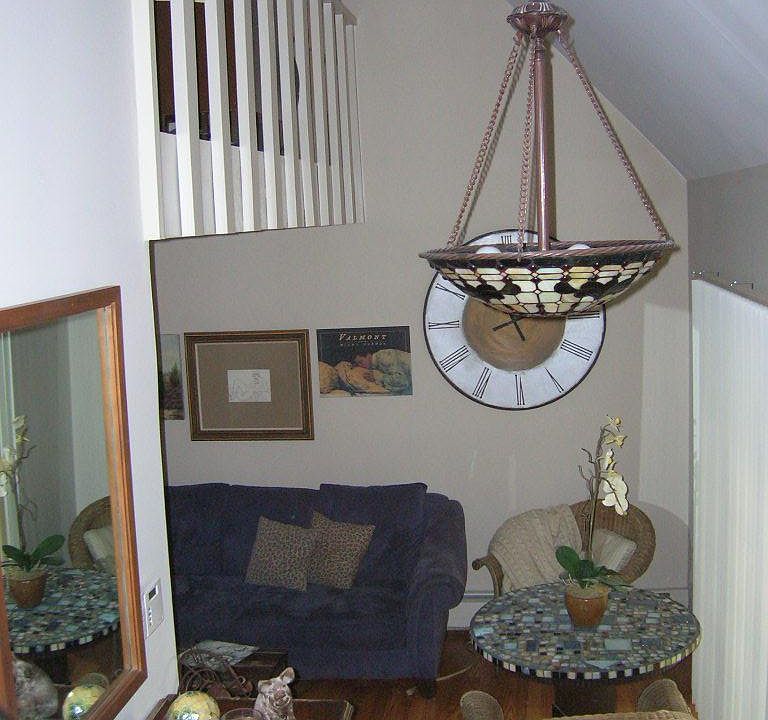 living room from the stairs