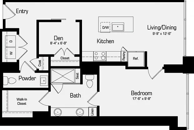 A3-A | 1 bed 1 bath | 909 Sq. Ft. A3-A | 1 bed 1 bath | 909 Sq. Ft.