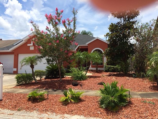 outside with landscaping