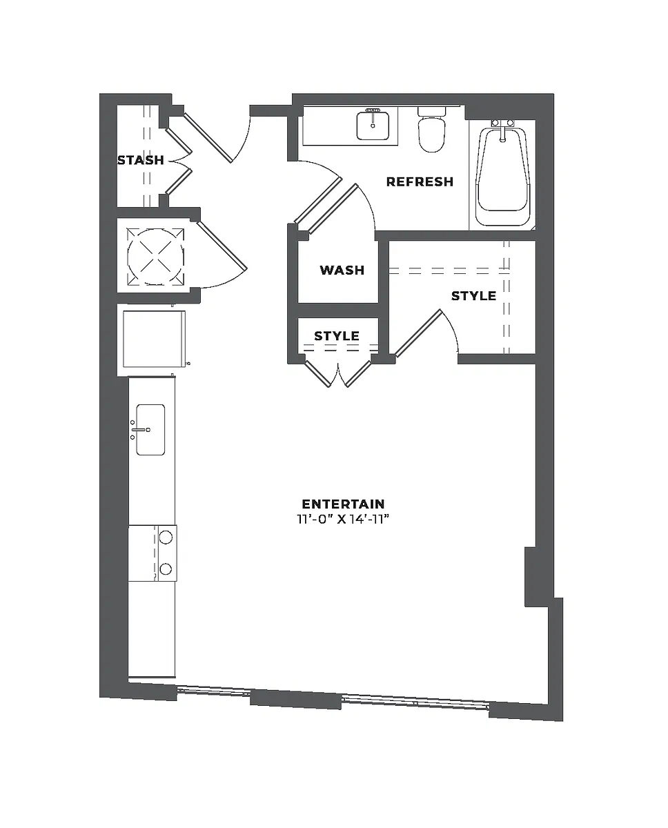Floor plan Studio-S3