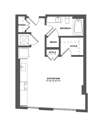 Floor plan Studio-S3