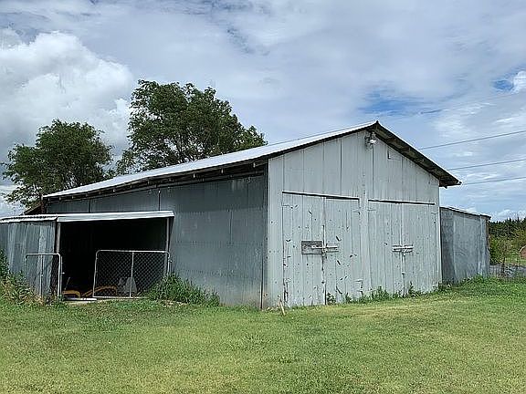 Front view of barn
