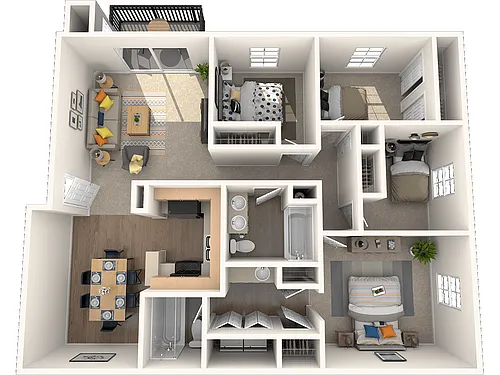 Floor plan 4 Bed 2 Bath