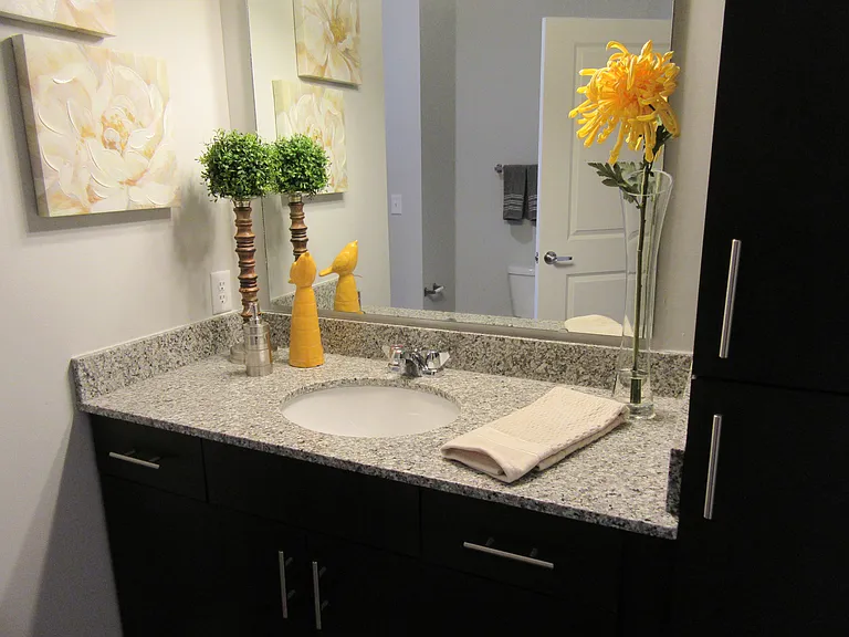 A vanity with space to spare_morning routines just got a whole lot easier.