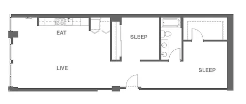 Floor plan 2x1 C Open