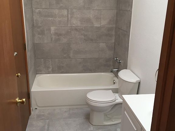 Upstairs and downstairs bathrooms are identical.
