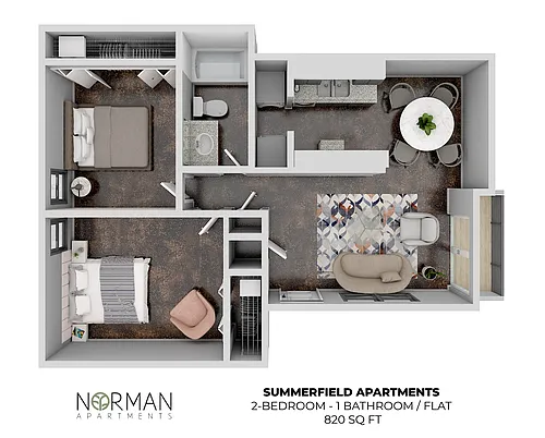 Floor plan 2-bed Luxe patio home at Springfield
