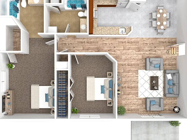 2 Bedroom 2 Bath 2 Bedroom 2 Bath