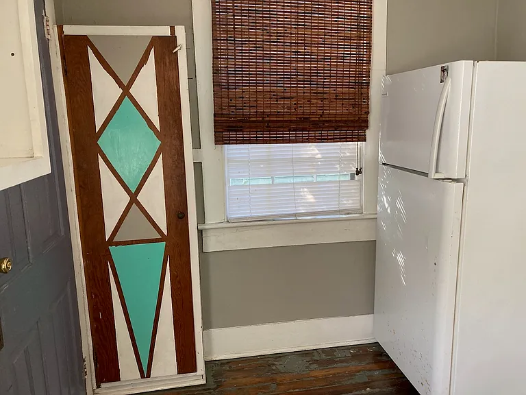 Kitchen pantry and fridge