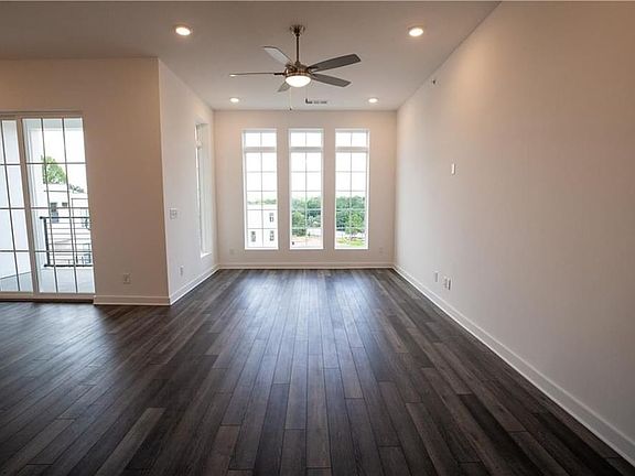 Open concept living and huge windows