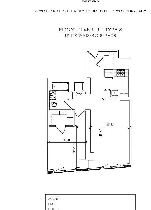 1st image of 21 W End Ave APT 1708