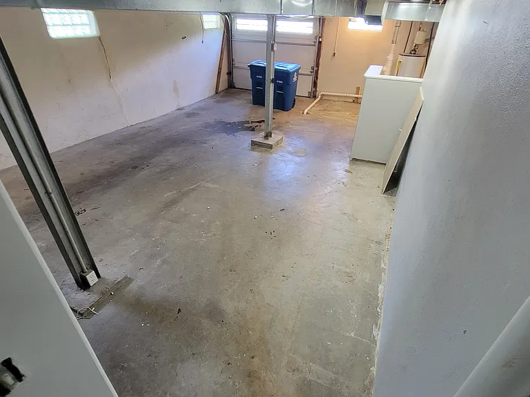 Bottom of basement stairs