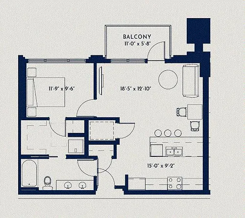 Floor plan Plan 1E