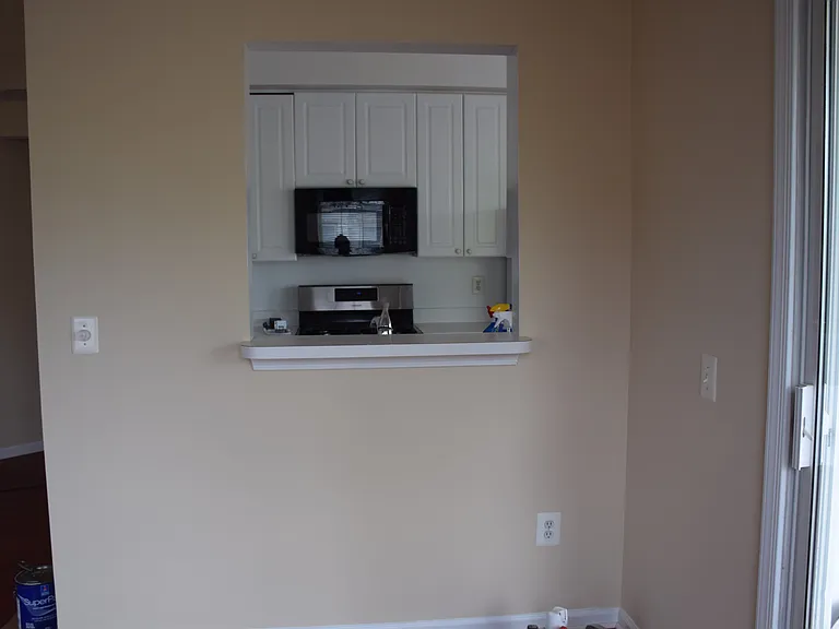 Kitchen to dining pass through