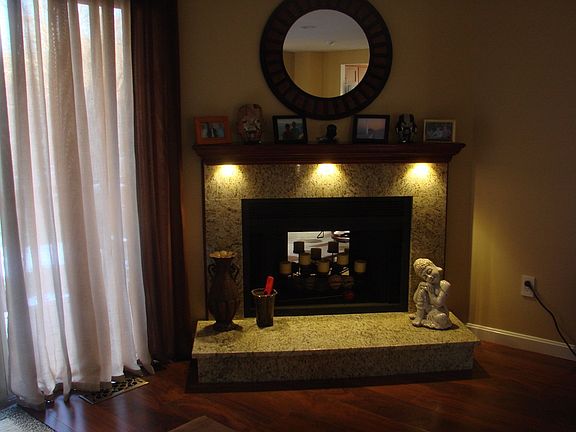 Living room fireplace