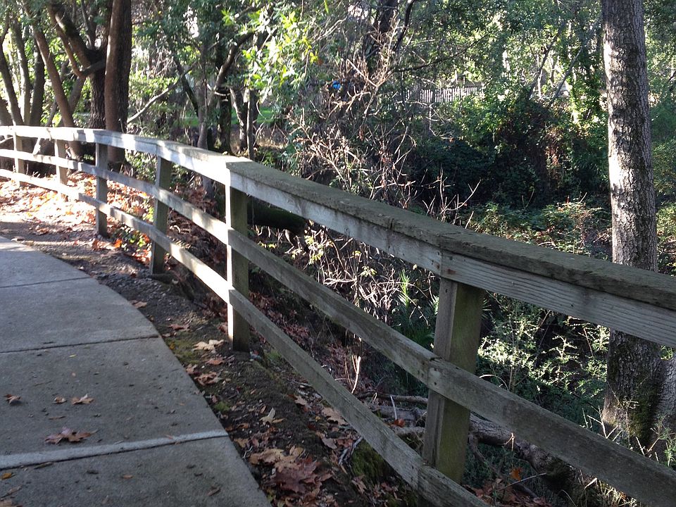 Back view of walkway